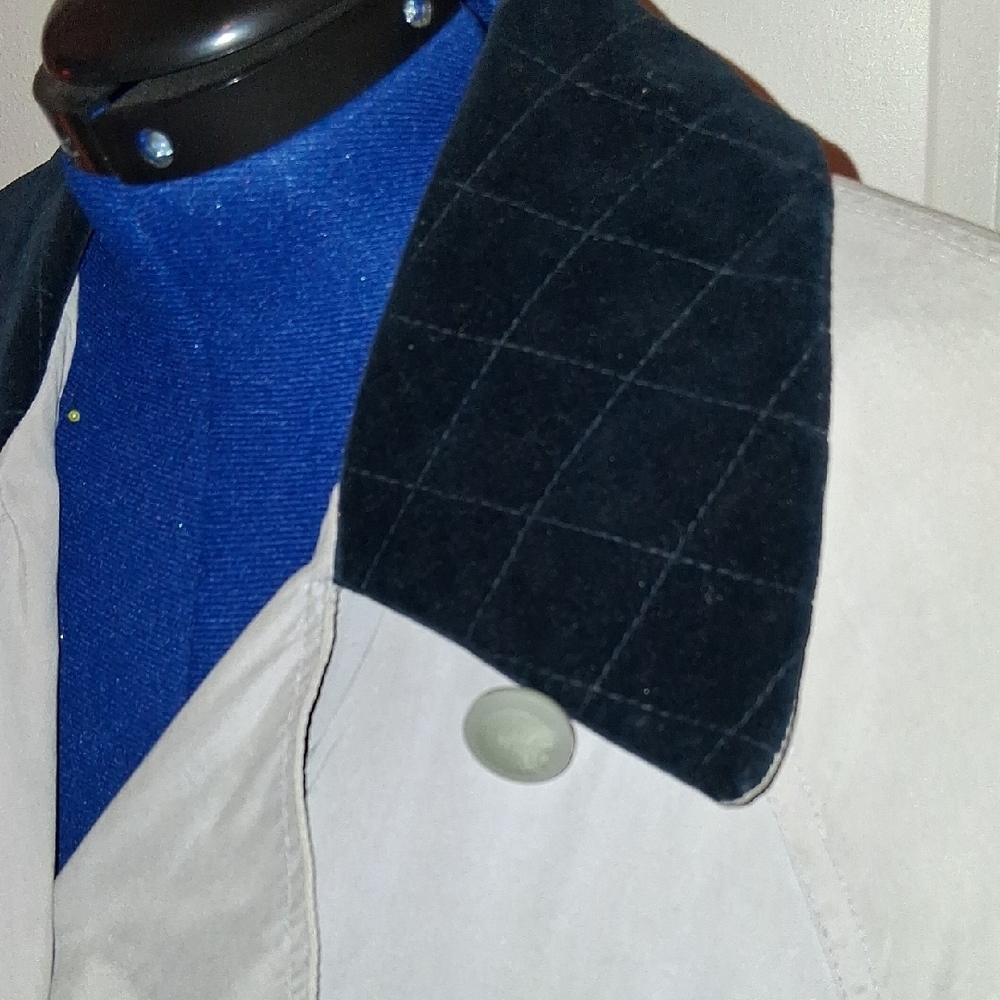 Y2k London Fog Grey Double Breadtef Trench Coat. - Picture 3 of 16